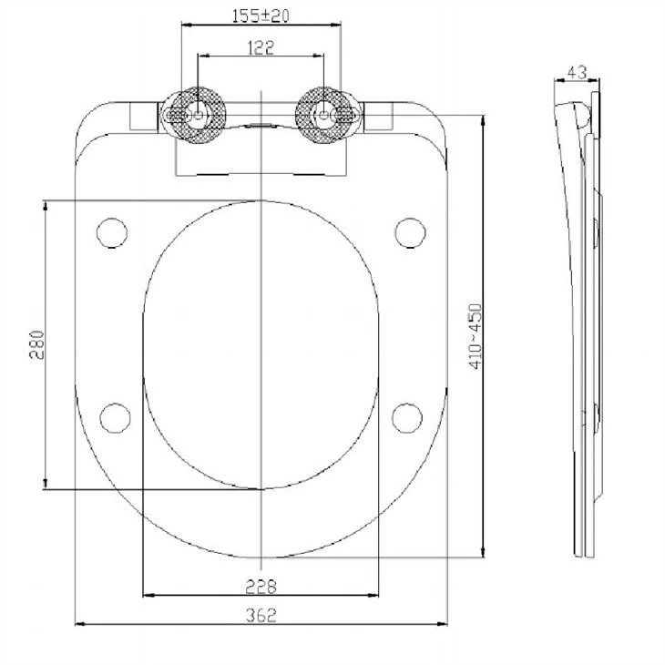china slim toilet seat